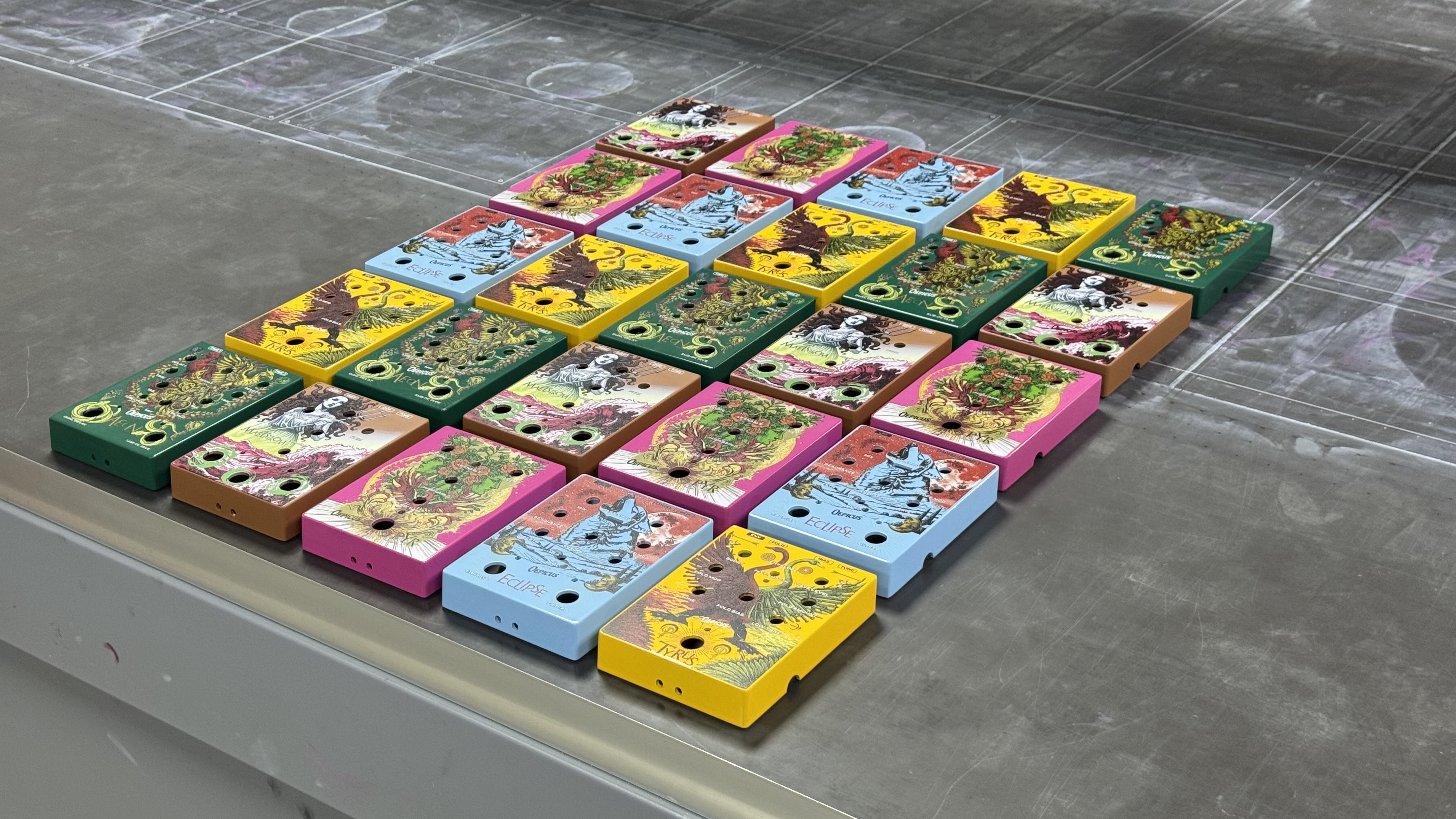 Oepicus Guitar Pedals on the carpet